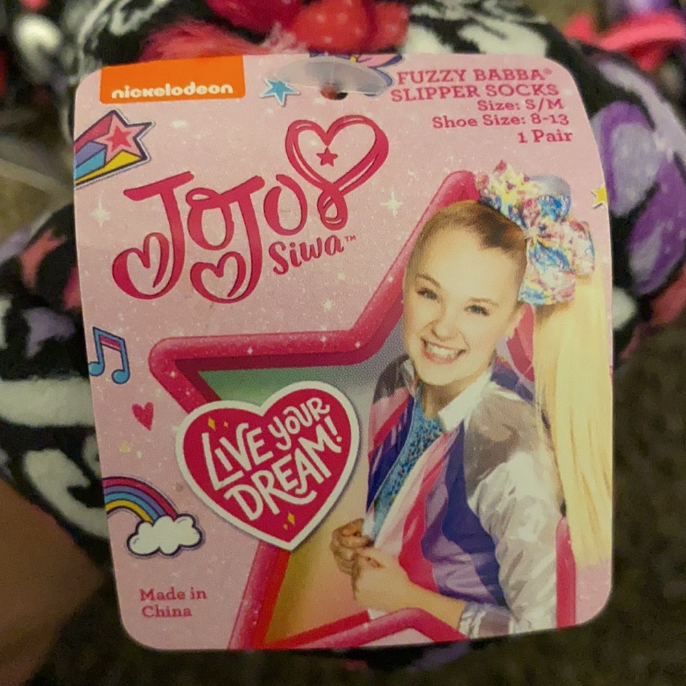 3 of the Jojo Siwa Fuzzy Babba Slipper Socks - Picture 4 of 5